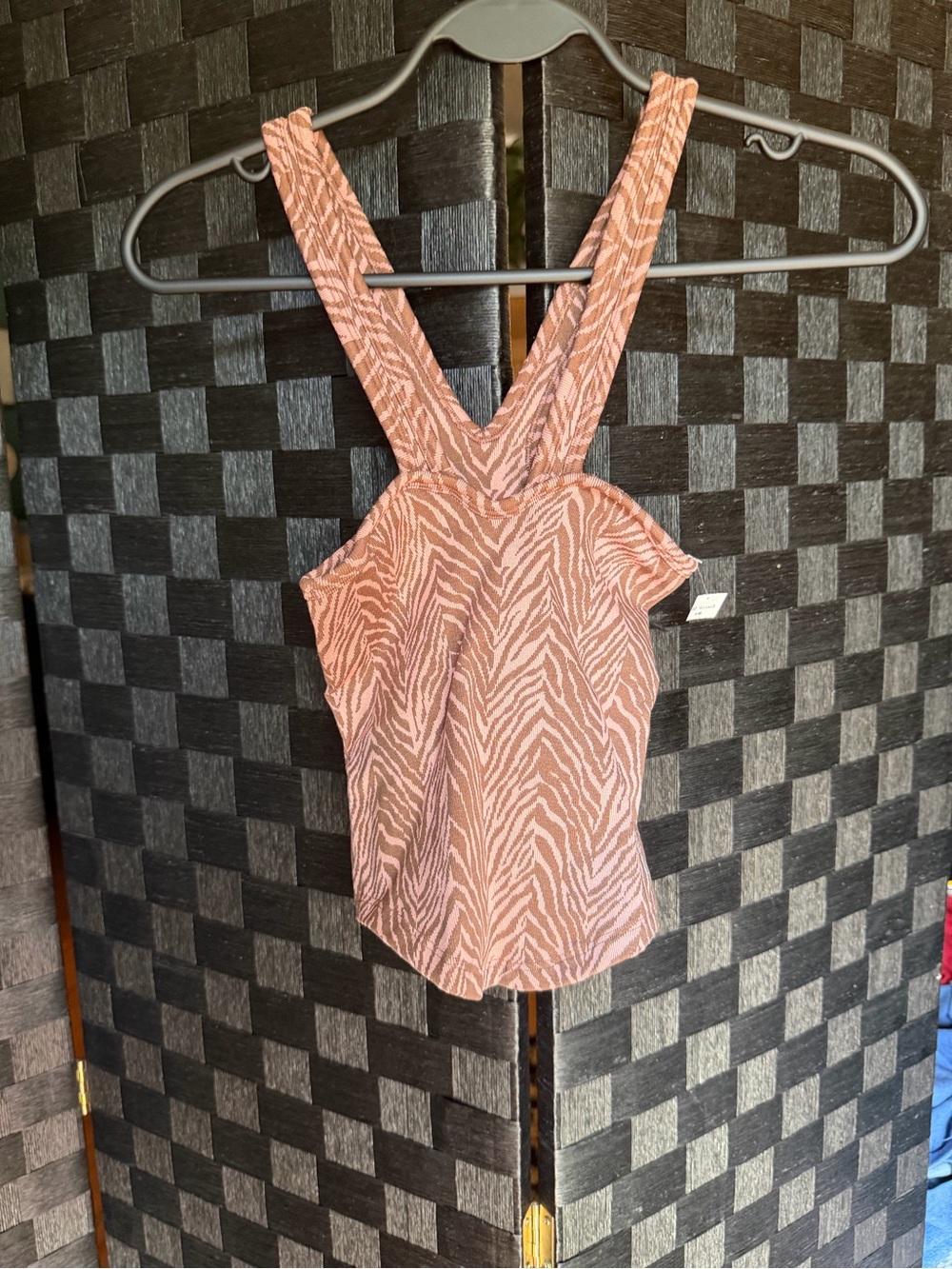 FP Movement by Free People Rose Zebra-Print Tank